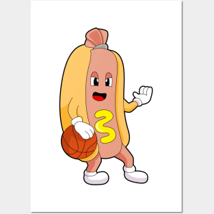 Hotdog Basketball player Basketball Posters and Art